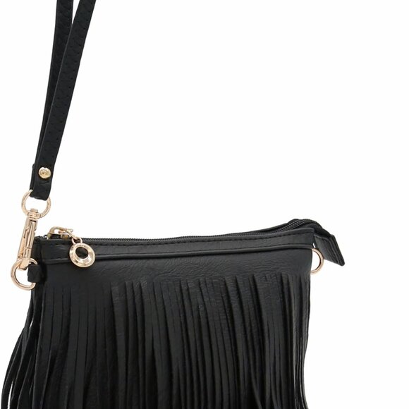 Small Faux Leather Crossbody Bag with Wrist Strap for Women - Picture 2 of 7